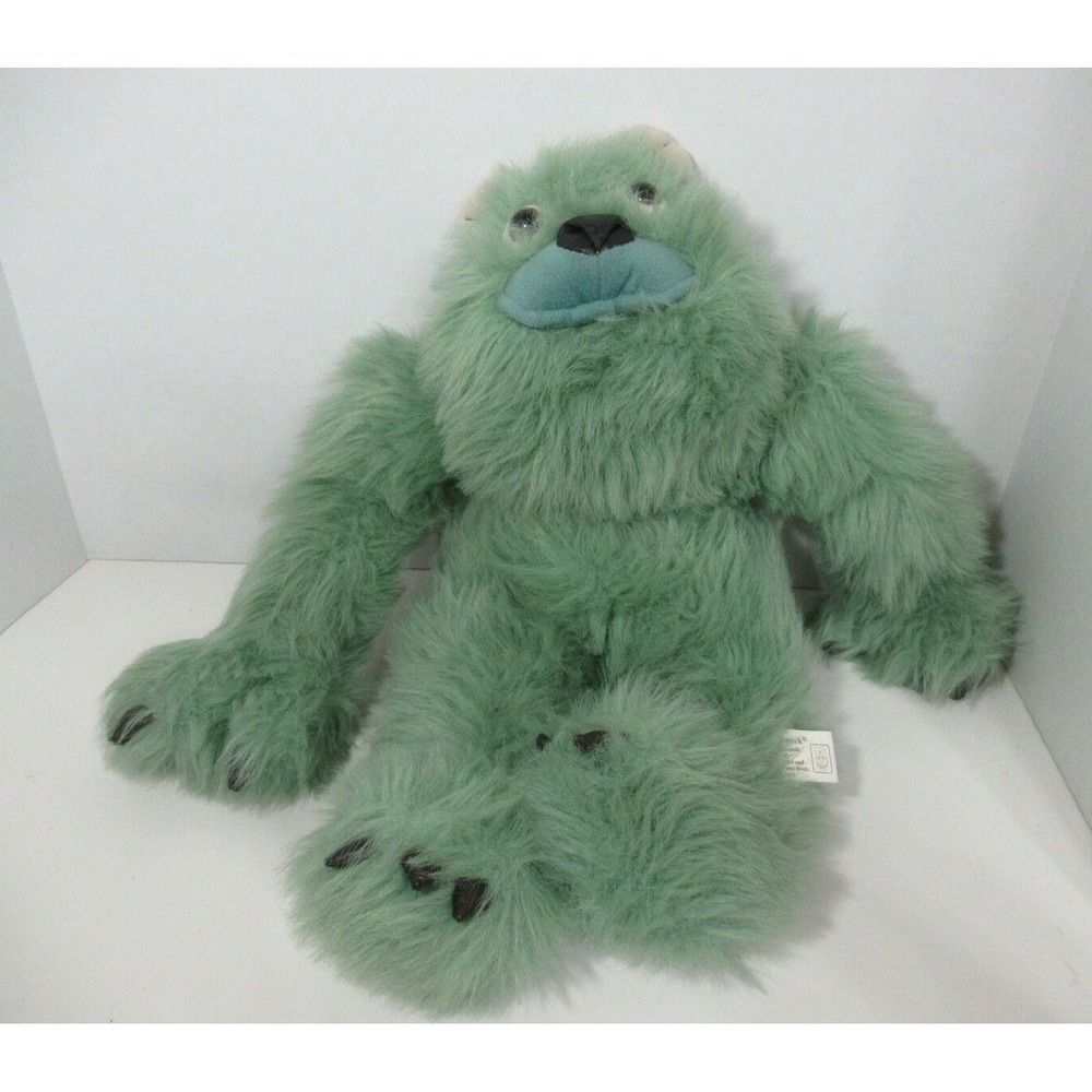 Toy Network plush blue green monster horns big eyes black nose‎ sully copycat